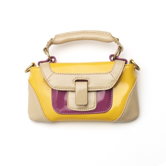 Hobo International Color Block Patent Leather Mini Bessie Crossbody Bag - Picture 10 of 10